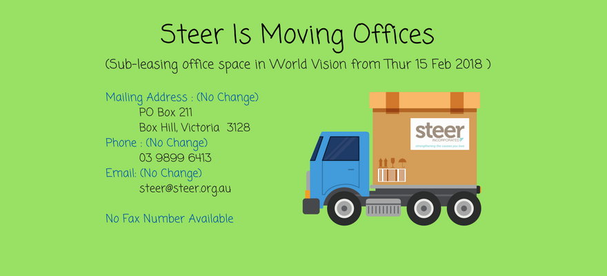Steer Incorporated is moving offices….